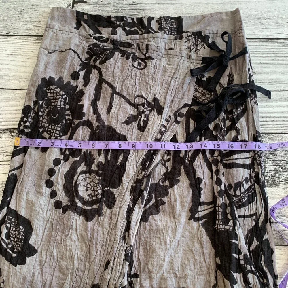 Summum Floral Faux Wrap Lagenlook Skirt - Picture 10 of 12